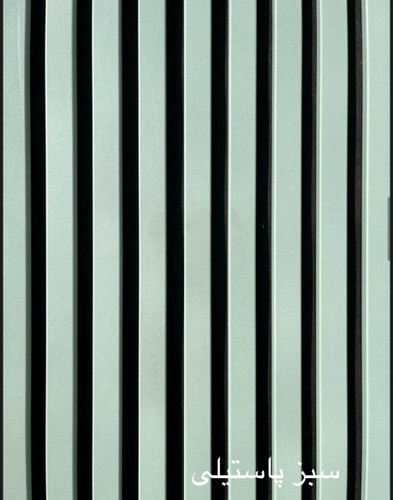 ترمووال چوبی رنگ سبز پاستیلی با مغز MDF، ضد آب و ضد قارچ، عایق صدا و حرارت، مقاوم در برابر رطوبت، طراحی لوکس و مدرن برای دکوراسیون داخلی