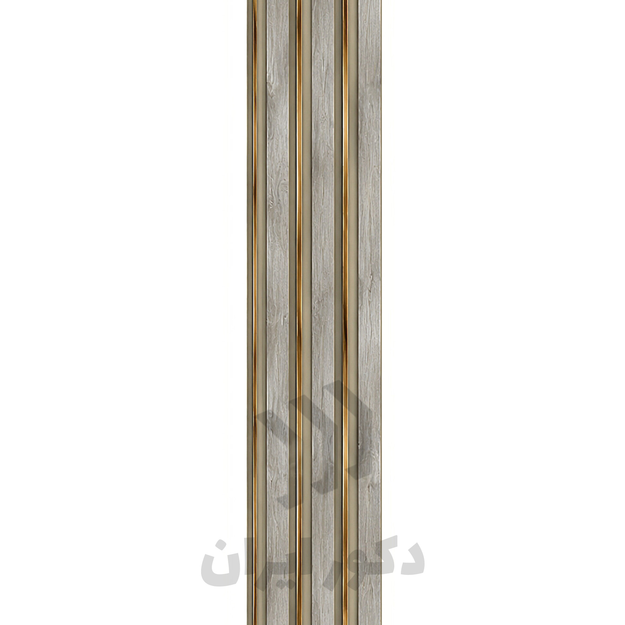 ترمووال pvc طرح چام طوسی شیار طلایی - ابعاد 17.5*280